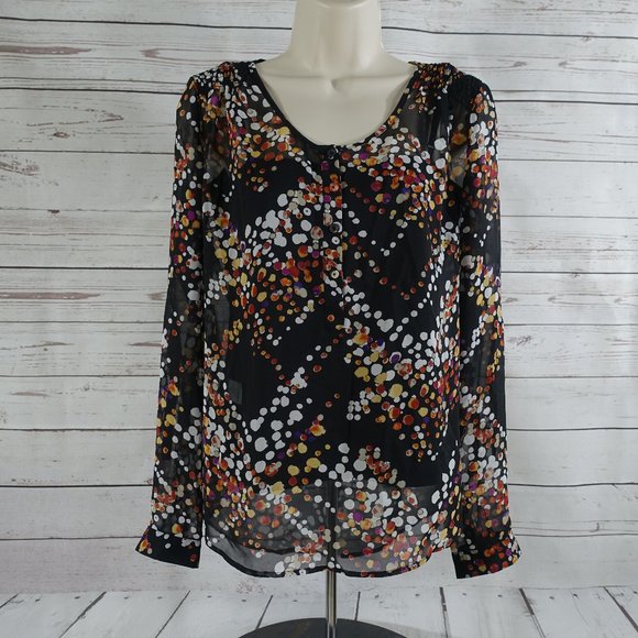 Daniel Rainn Roll Tab Sleeve Blouse Petite - Picture 1 of 11